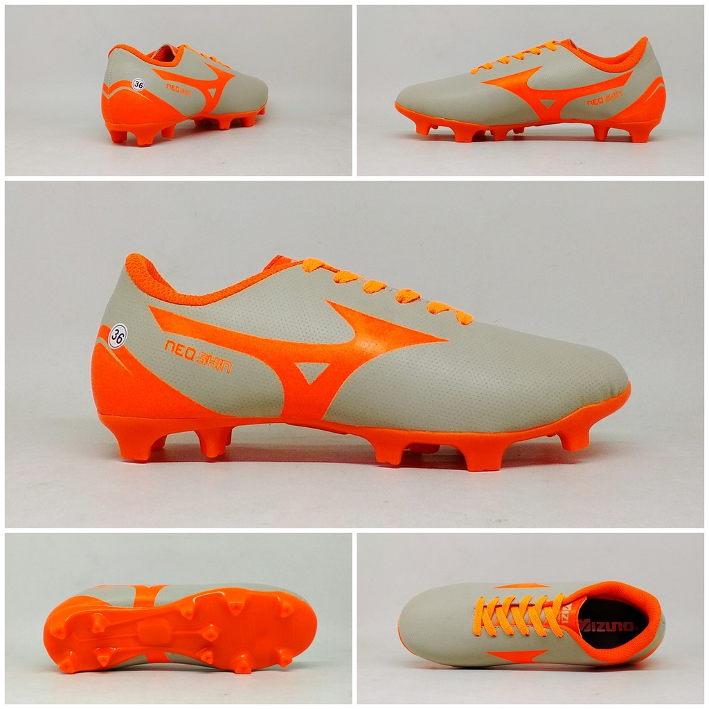 Sepatu Sepak Bola Anak Mizuno Neo Shin Abu Orange Kids