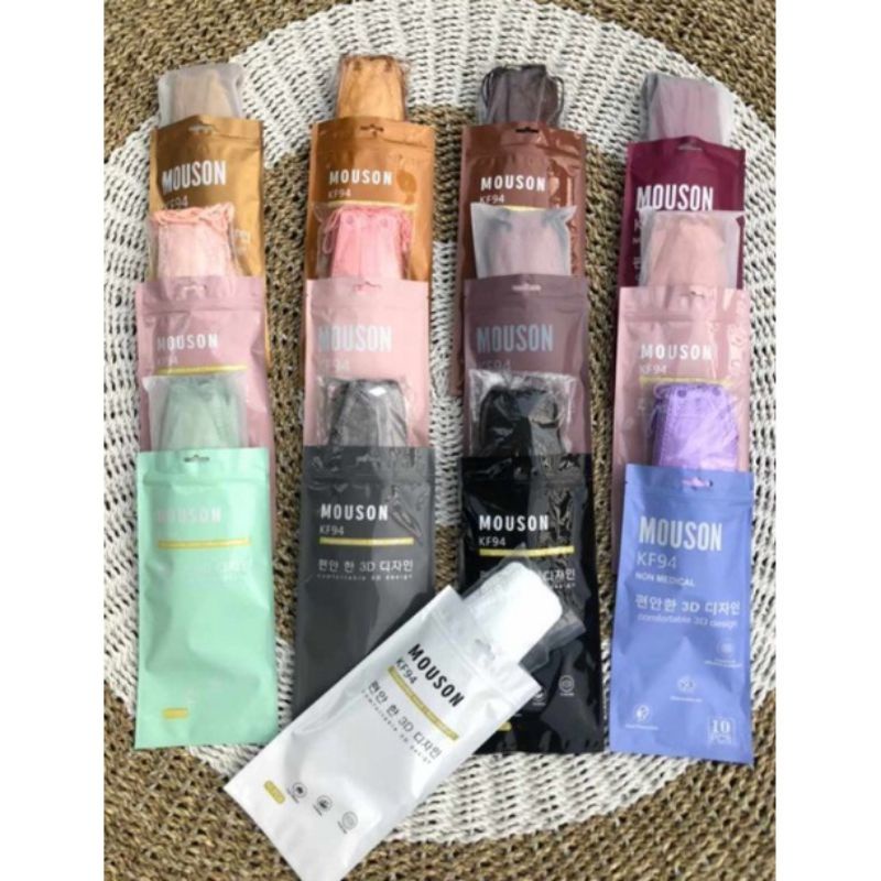 MURAH BANGET MASKER KF94 MOUSON 4PLY TALI SENADA - 1 PACK 10 PCS