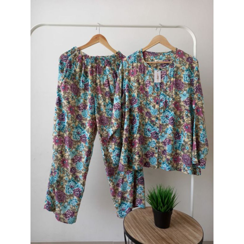 Piyama Ukuran Besar Bahan Rayon Adem Lembut Motif Kekinian SENY piyama
