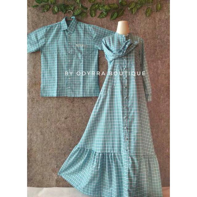 Couple Family kemeja ayah anak motif kotak