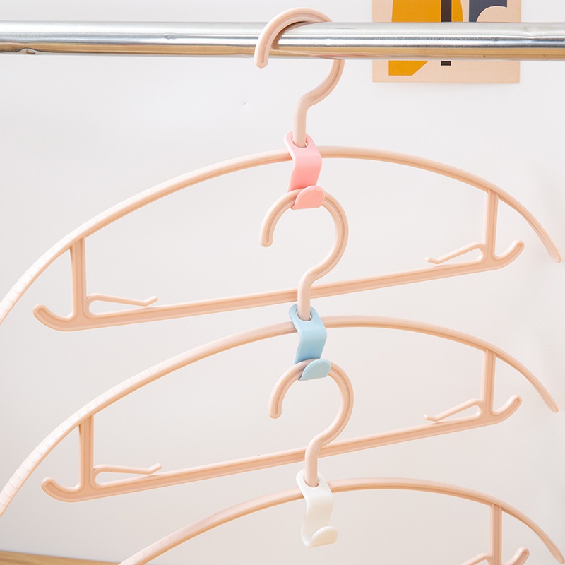 Multi-function Wardrobe Space-saving Hanger Hook Coat Hook Plastic Closet Stack Hanger Rack Bedroom Storage Wardrobe Organizer