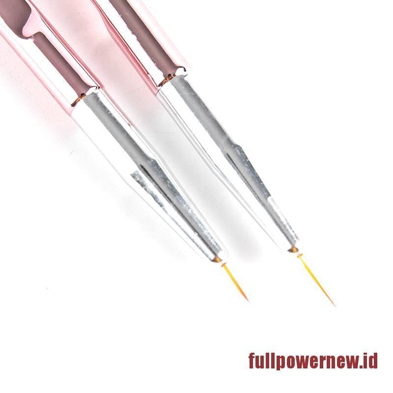 【COD】3Pcs/Set Nail Art Fine Liner Painting Pen Brushes Drawing Flower Striping Design