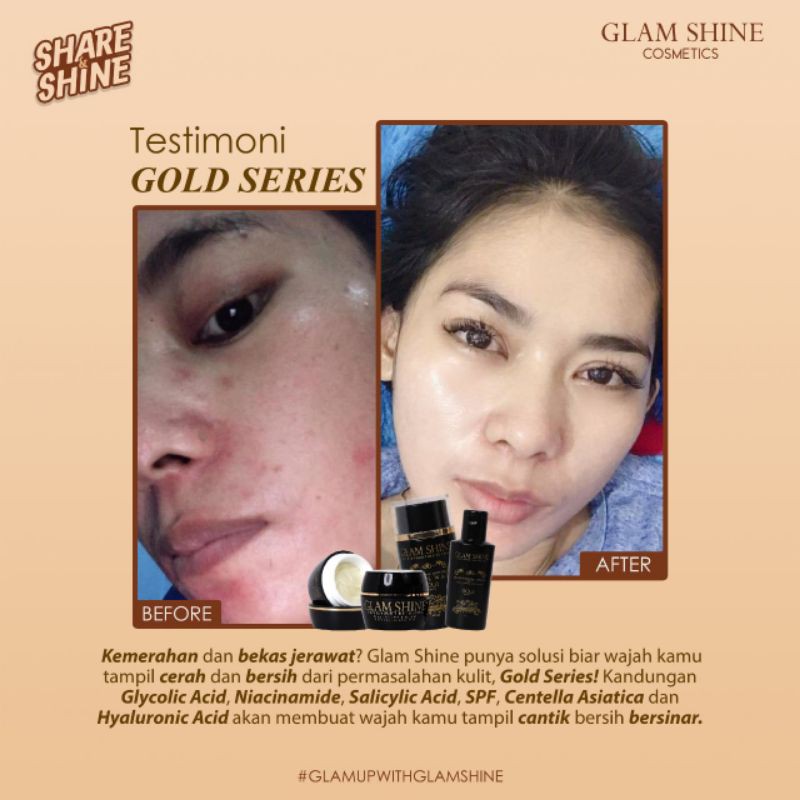 GLAMSHINE/ GLAMSHINE PAKET WAJAH/ GLAMSHINE GOLD SERIES ( NEW PACKAGING )-8