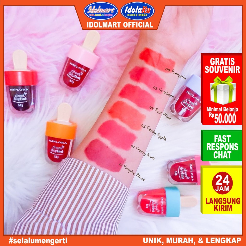 IDOLMART Implora Cheek and Lip tint Idolmart Surabaya