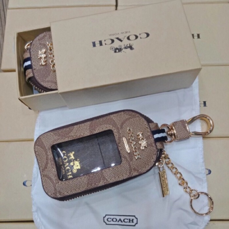 Dompet gantungan kunci stnk mobil dan motor COACH transparan import