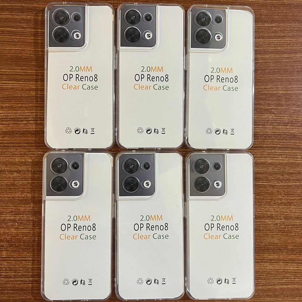 promo clear case oppo reno 8 softcase bening