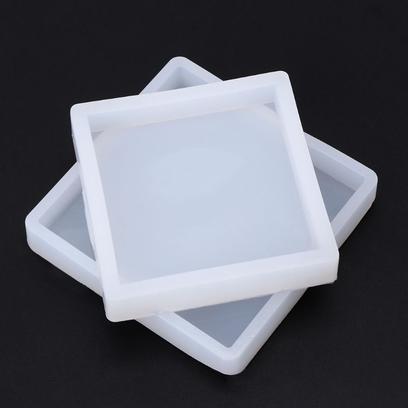 SIY  Silicone Mold Square Polymer Clay Base Board Mirror DIY Jewelry Epoxy Resin Craft Making Handmade Molds Geometric Tools