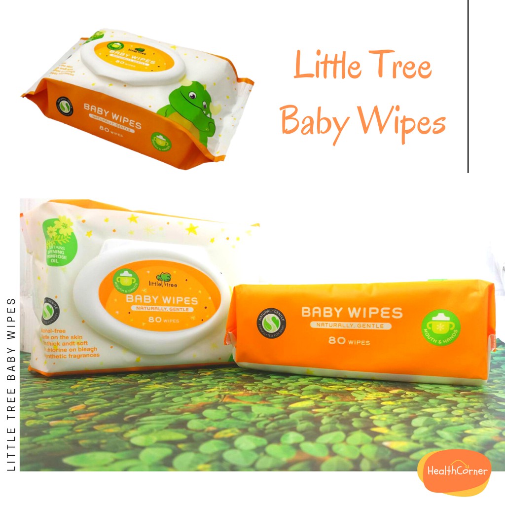 Little Tree Baby Wipes 80 Wipes - Tisu Basah Bayi ED. 12/2021