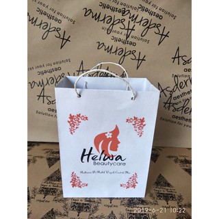 Paper Bag Kraft Putih Dengan Sablon Free Desain Desain