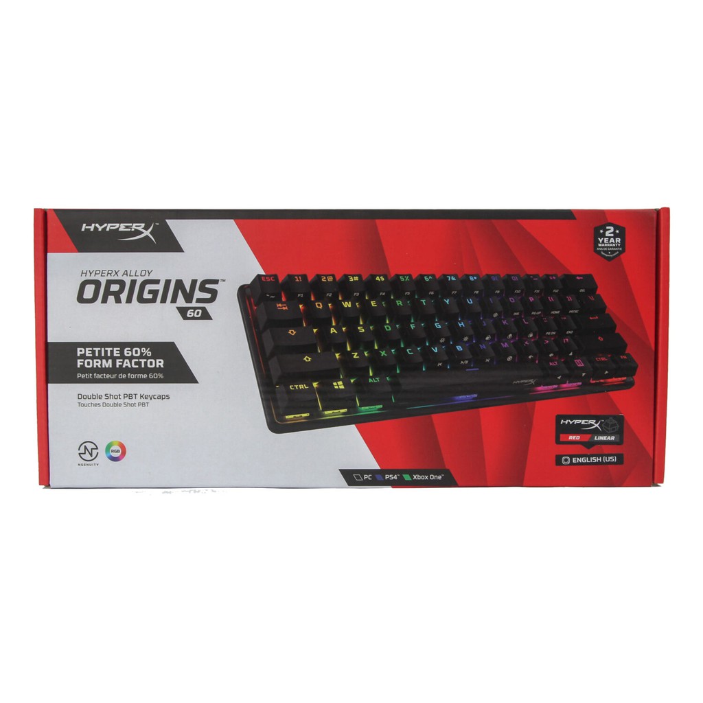 Keyboard Gaming HyperX Alloy Origins 60 Mini RGB Mechanical