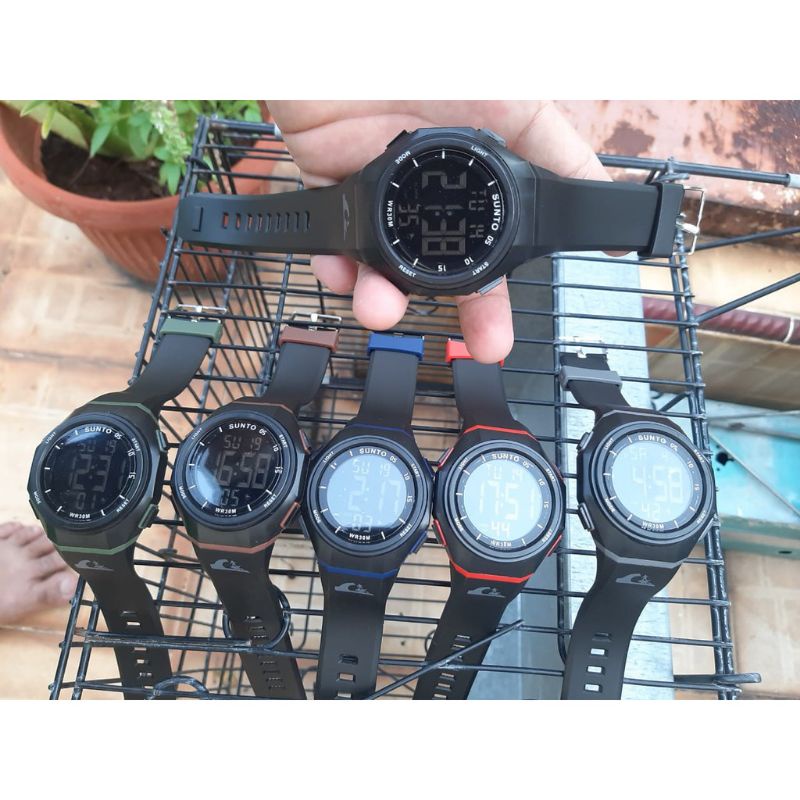 (Terima Cod)Jam Tangan Pria Sunto Quick Strap Rubber(Dikirim Jakarta)