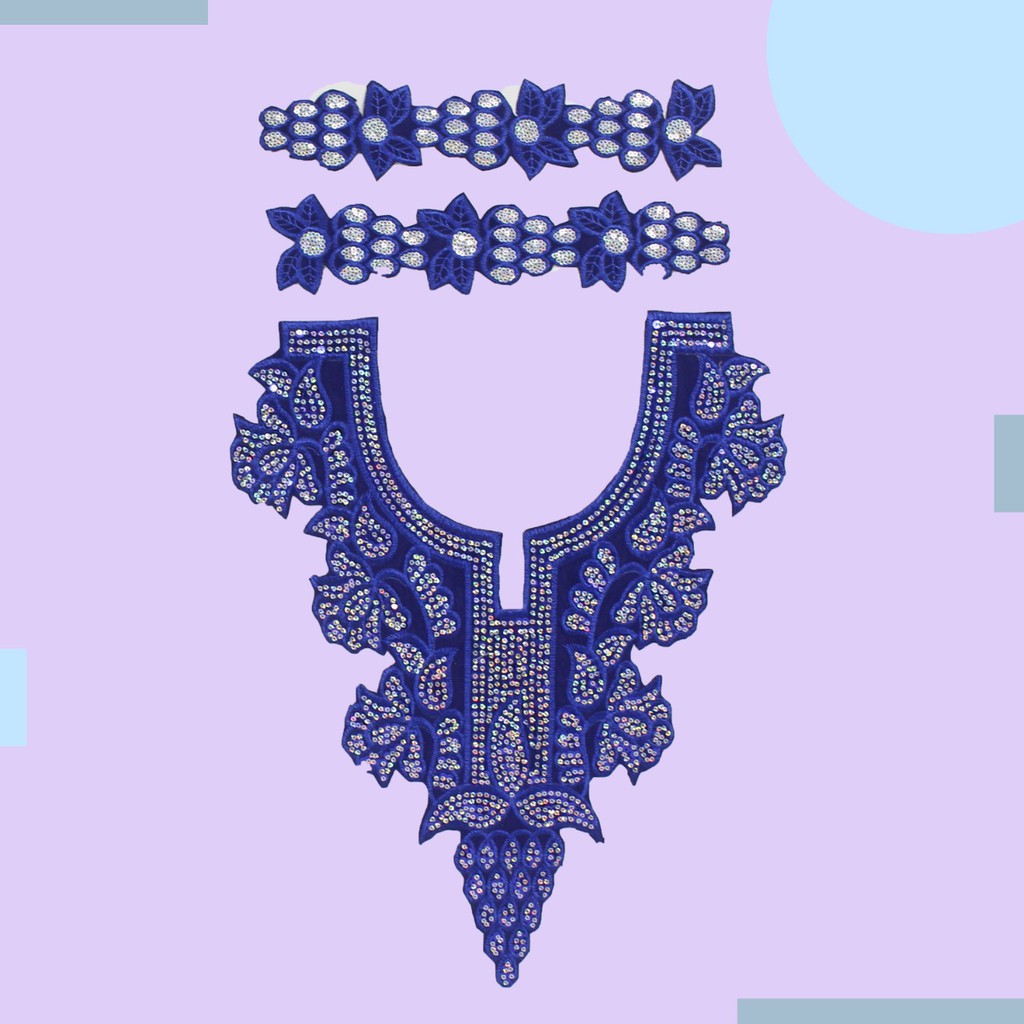 Kerah Renda Bordir Full Payet Model S12585 OA