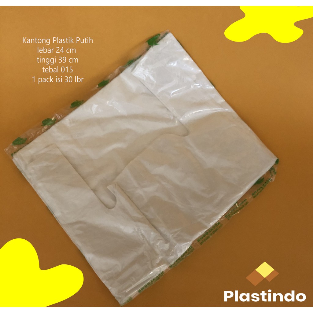 Kantong Plastik KRESEK PUTIH 24x39 cm isi 30 lembar | Kantong Kresek Putih Murah