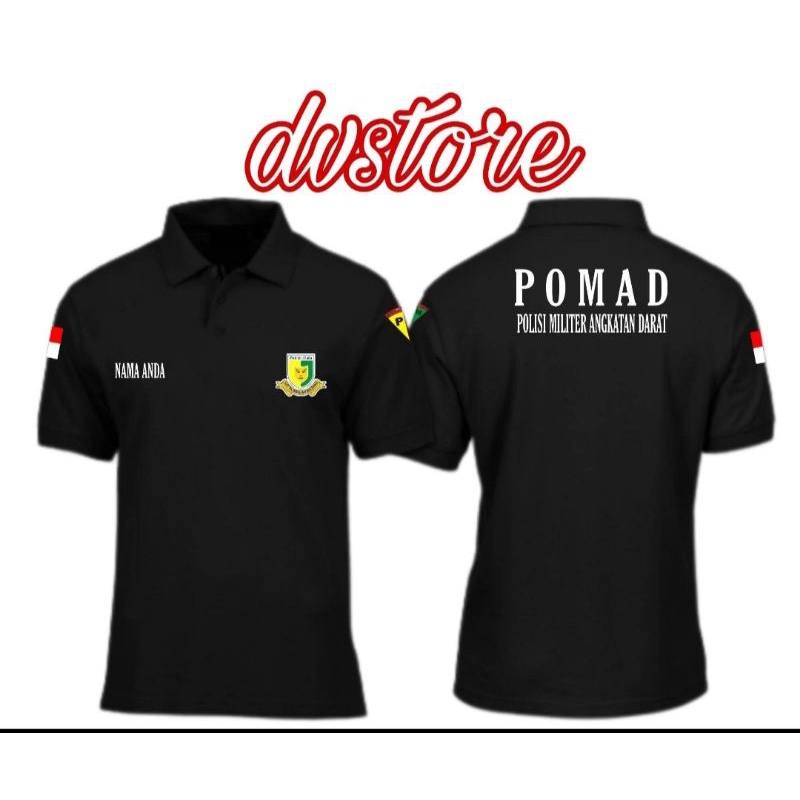 Kaos POM AD//Kaos Polisi Militer Angkatan Darat//Kaos Kerah//Kaos Terlaris//Kaos Terbaik