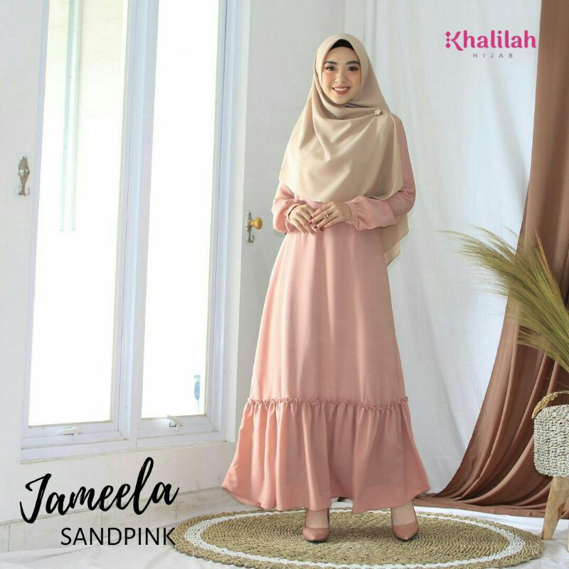 Jameela Dress Khalilah Hijab Sandpink Size L