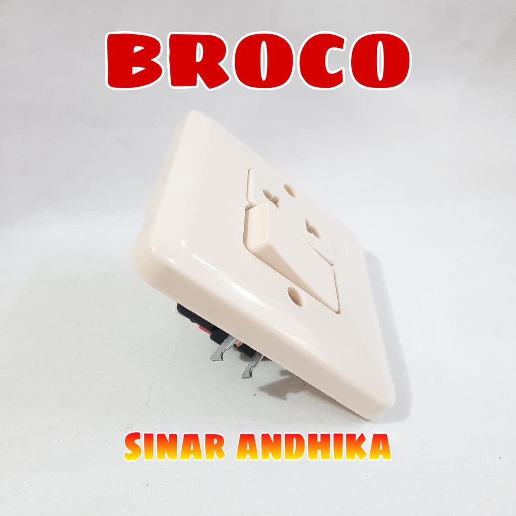 SAKLAR DAN STOP KONTAK INBOW CREAM BROCO 525361