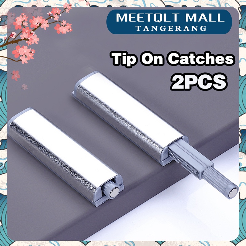 ★STAINLESS 2PCS★Push to Open Tip On Catches Magnet Pintu Pendek Kwalitas Terjamin Tip On Pendek