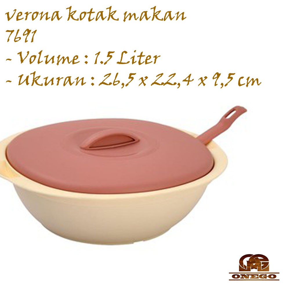 Green Leaf Wadah Saji Food Storage Verona Kotak Makanan Bulat 1.5 Liter GL7691