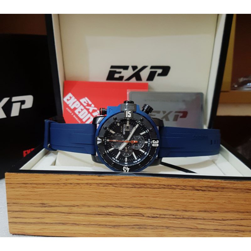 EXPEDITION PRIA 302 BLACK BLUE JAM TANGAN PRIA EXPEDITION EXP 302
