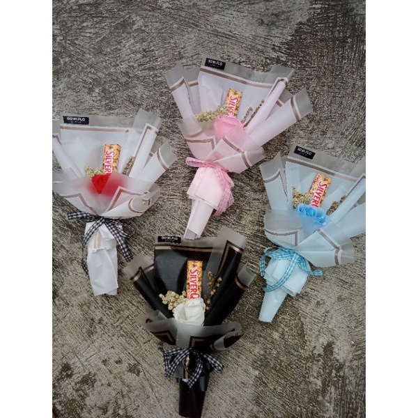 

Bucket Bunga coklat mini 28Gr