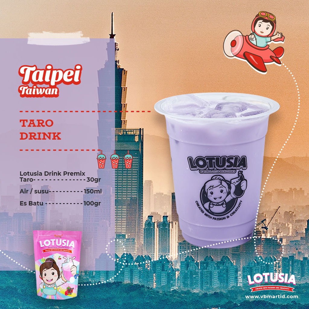 30gr Lotusia TARO Drink Premix (TRIAL PACKAGE)