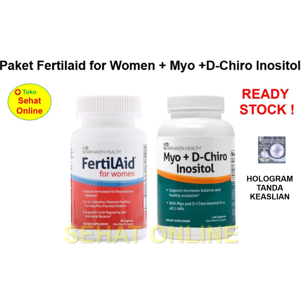 Paket PCOS FertilAid for Women 90 Kapsul + Myo D-Chiro Inositol 120 Kapsul