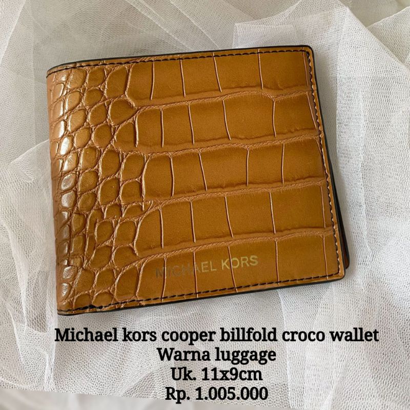 Michael Kors Cooper Bifold Croco Wallet luggage
