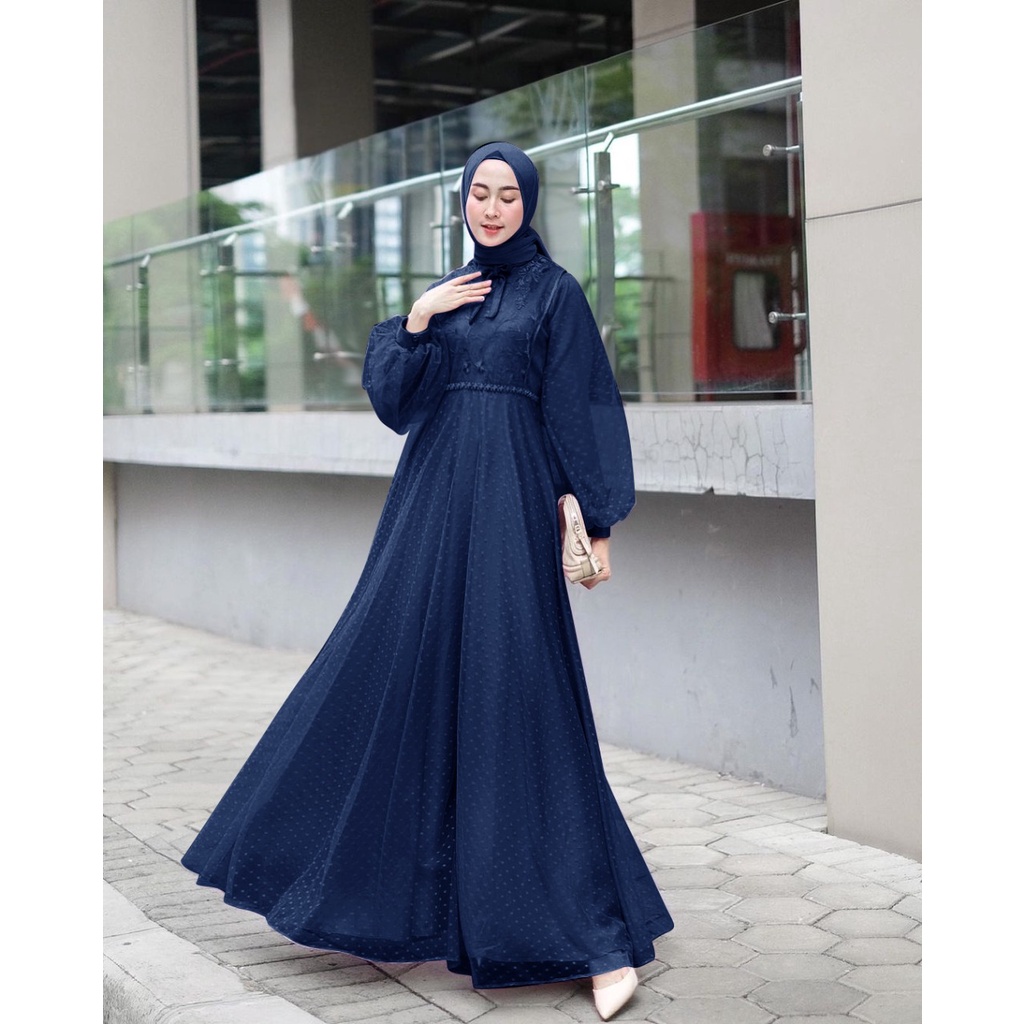 O2 Fashion / Maxi Sheren  / bisa cod / Gamis wanita / Model Tebaru / Pakaian muslim wanita