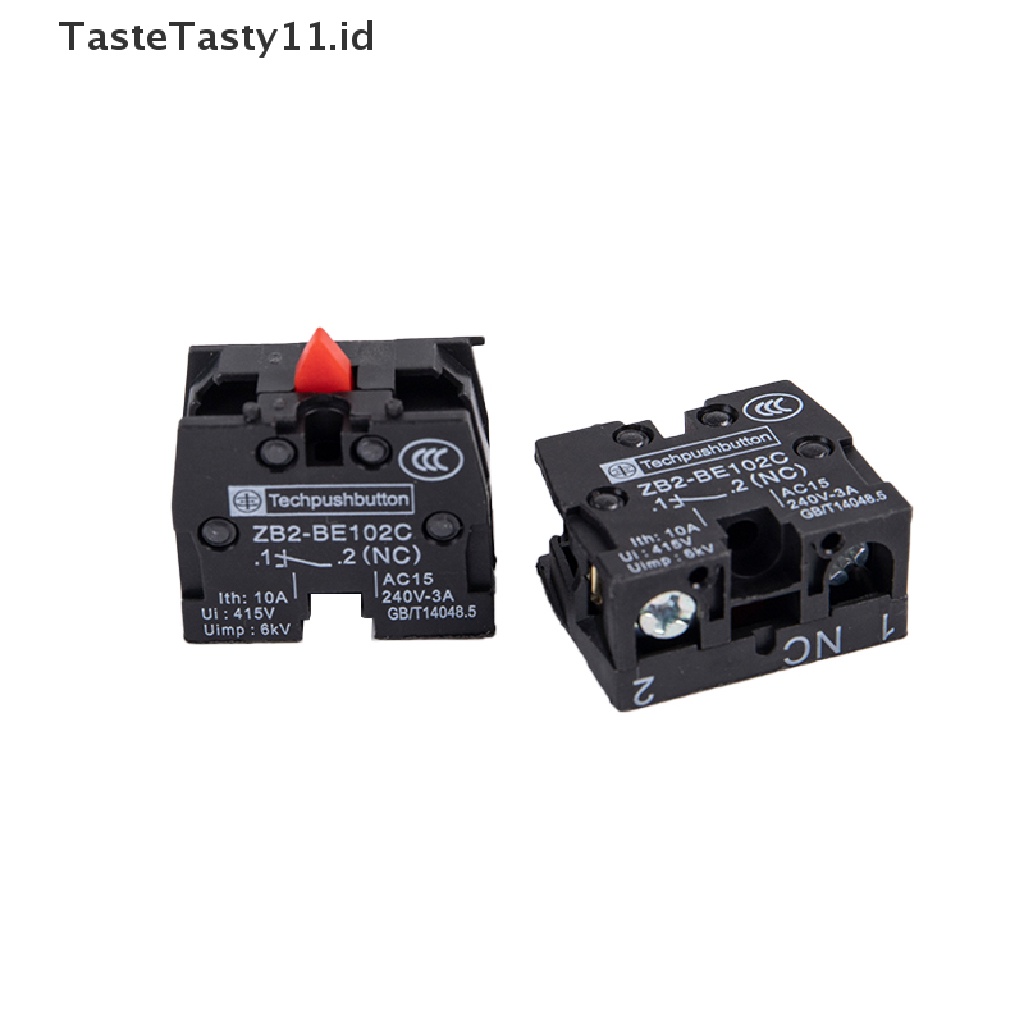 Tastetasty 2pcs Saklar Tombol Tekan XB2 ZB2-BE102C ZB2-BE101C