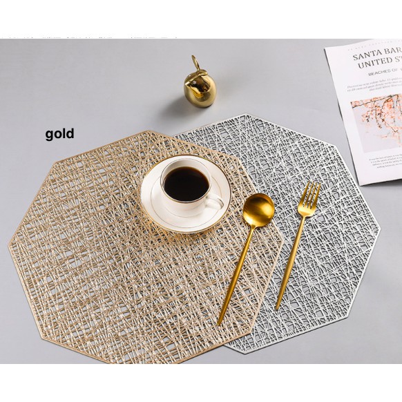 PLACEMAT MEJA ALAS TATAKN PIRING -PLACE MAT  PVC DEKORASI MEJA TATAKAN PIRING GELAS BULAT