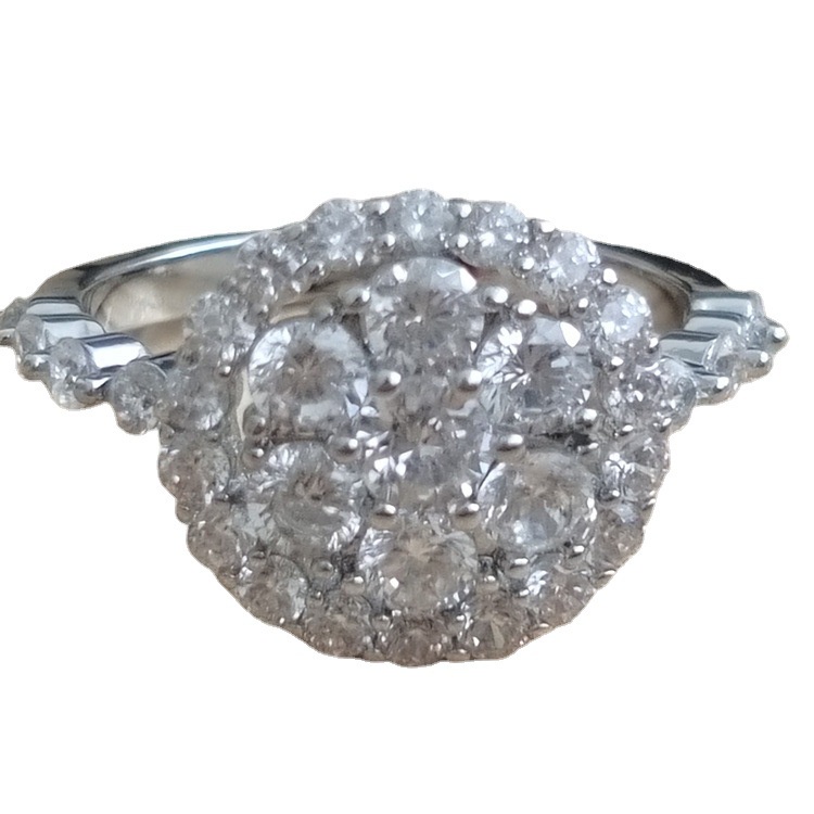 Cincin Berlian Penuh Bahan Stainless Untuk Aksesoris