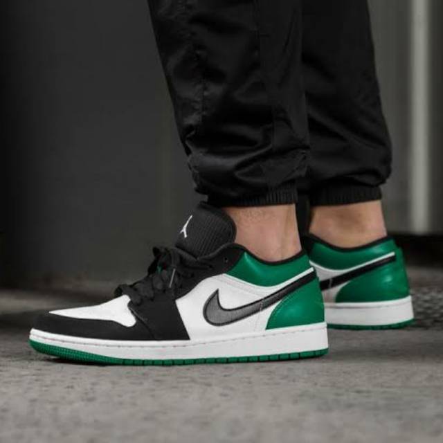 jordan 1 low white black mystic green