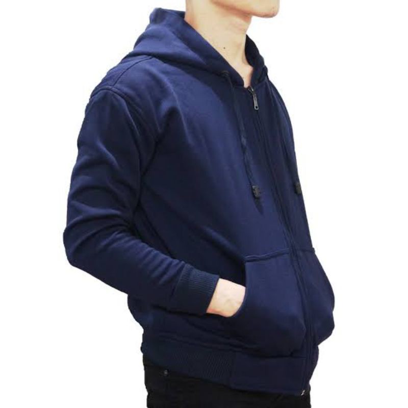 Zipper Hoodie Polos | Sweater Hoodie Polos | Hoodie Murah 8 warna Maroon Navy Putih Abu Tua Mocca