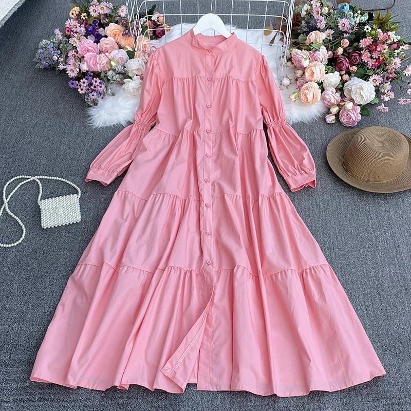 MAXI DRESS QIQI DRESS ZARA BASIC-Pink