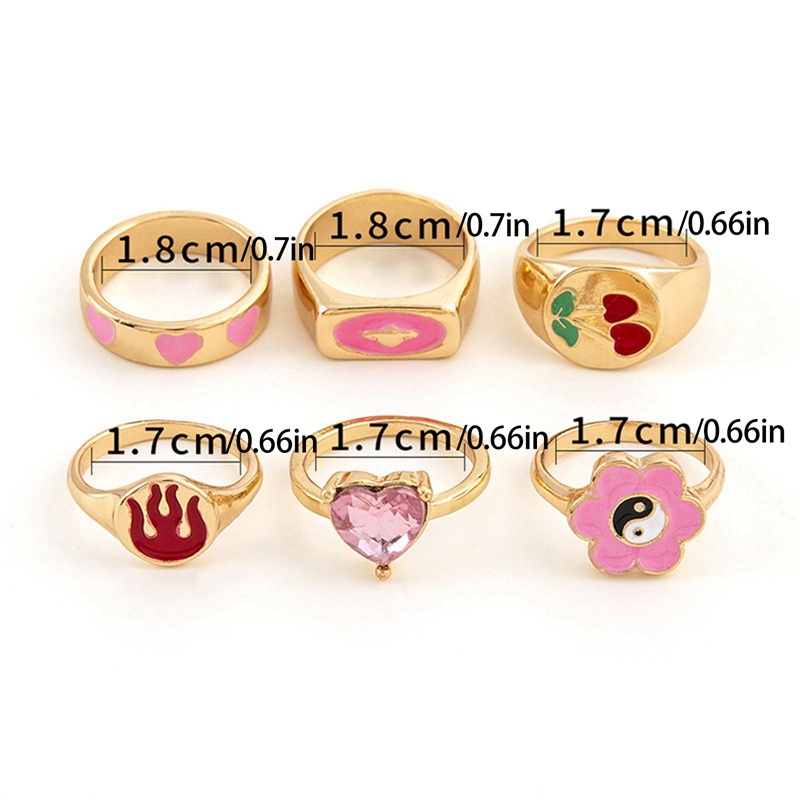 Fancyqube Set Cincin Knuckle Kristal Gaya Vintage Boho Untuk Wanita