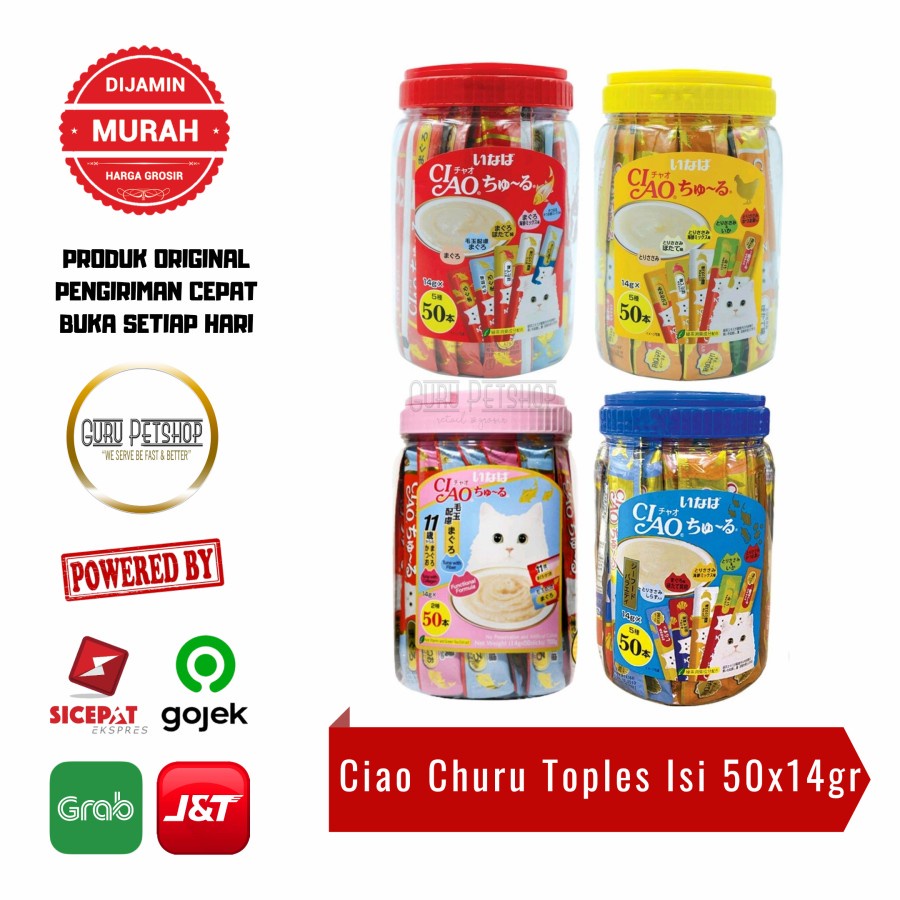 Ciao Churu Toples isi 50 Ciao Chu Ru Cat Treats Ciao Creamy Toples