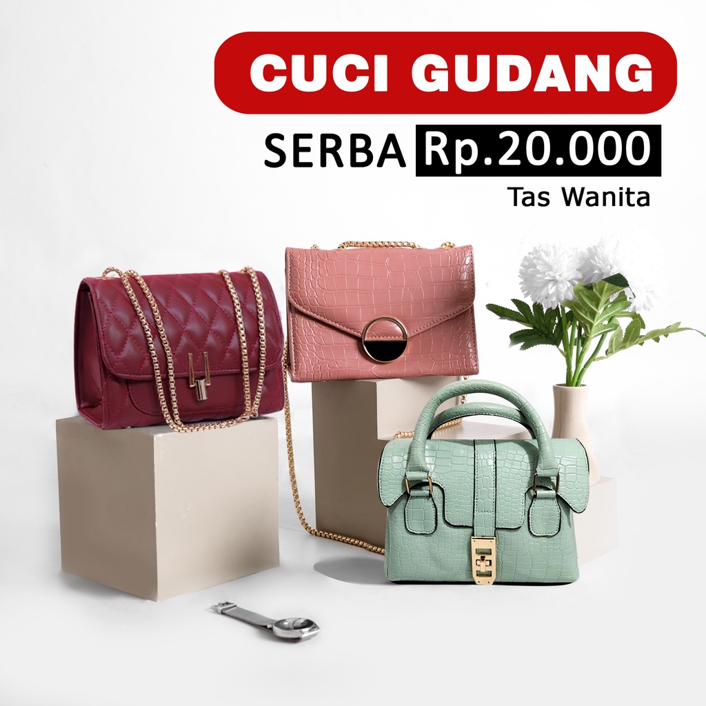 Tas murah Cuci gudang sale tas wanita/pouch kosmetik/tas bekal riject/minus saat shopee live