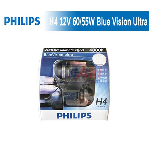 Bohlam Philips H4 12V 60/55W Blue Vision Ultra