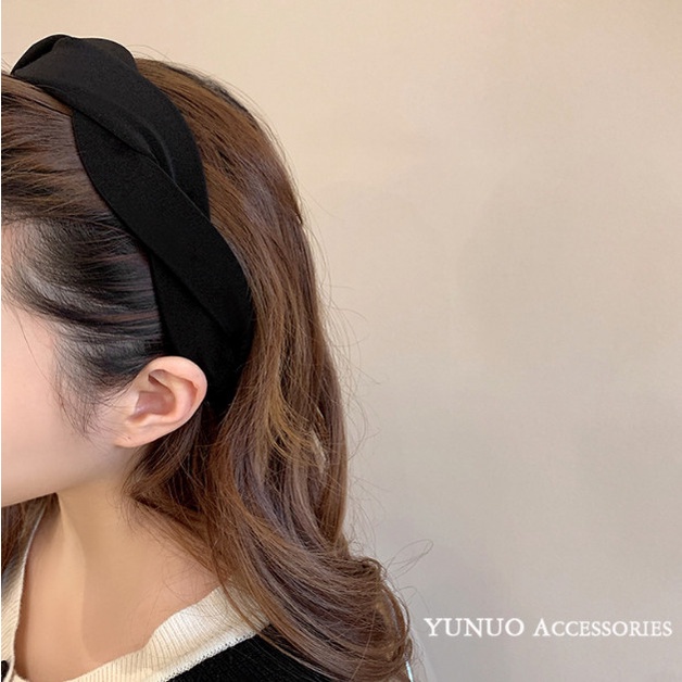 Bando Kepang Twist Korea Wanita / Bando Bandana Lebar Hartanto