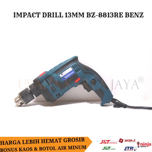 Bor Beton Benz BZ-8813RE Original Mesin Bor Beton Tembok 13mm Mesin Bor Besi Impact Electric Impact 