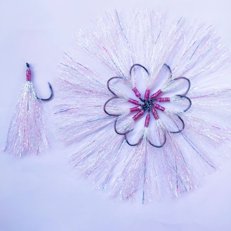 10/5PCS SABIKI KOTREKAN 7CM  Bahan Bulu Mutiara Kilap ✓ Bahan Bulu Mutiara Aurora Threads Halus ✓ Ba