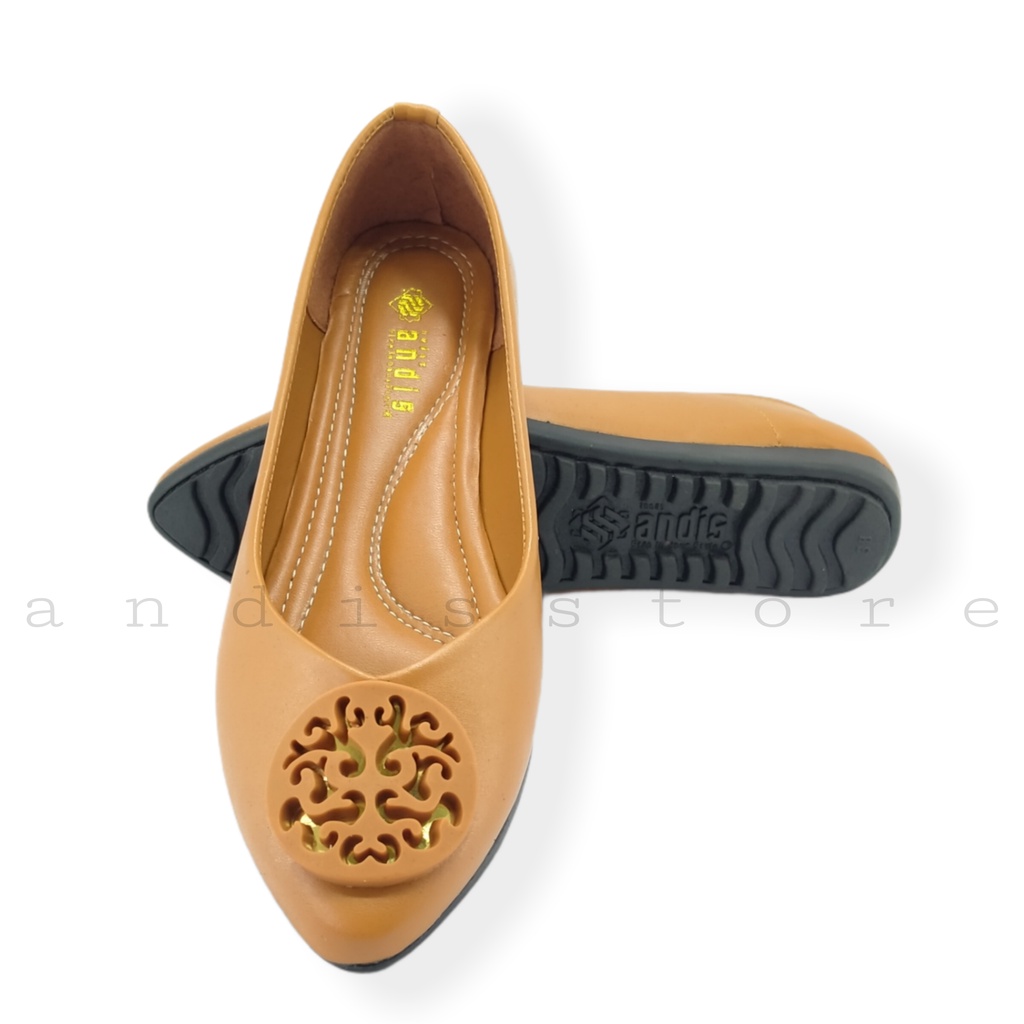 Sepatu Flat Shoes Wanita Andis AN 29 Kulit Sintetis Anti Licin