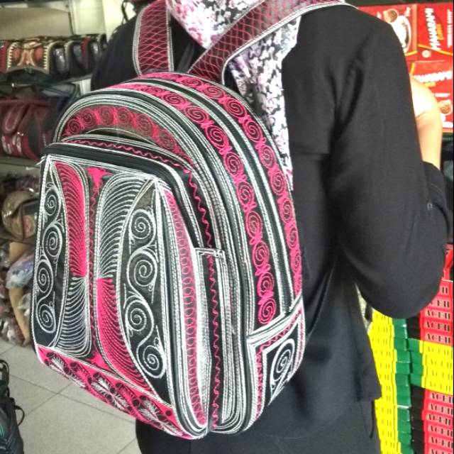 Ransel Motif Aceh, bordiran Aceh