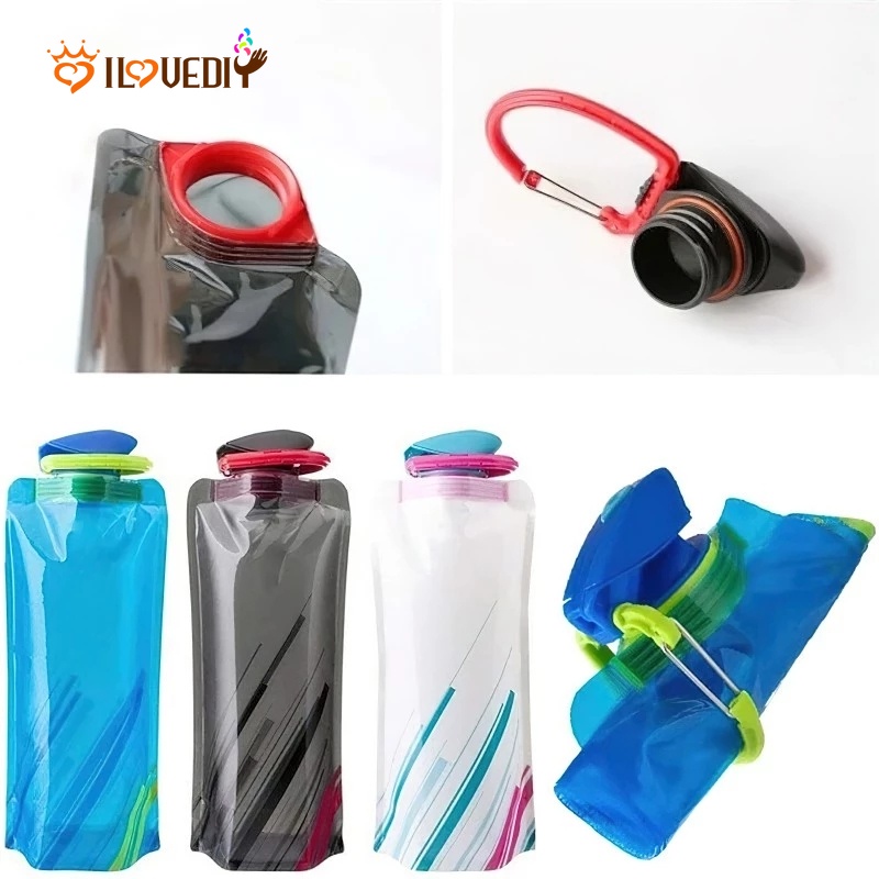 Botol Minum Lipat Portable Motif Bebek Untuk Hiking / Camping / Outdoor / Travel