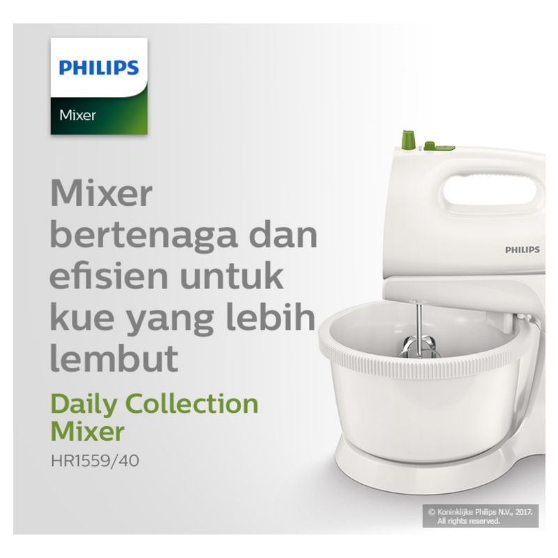 PHILIPS STAND MIXER HR 1559 DENGAN MANGKOK MANGKUK