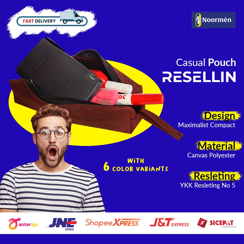 

Pouch Penyimpanan Alat Tulis Organizer Kanvas Polyester Murah