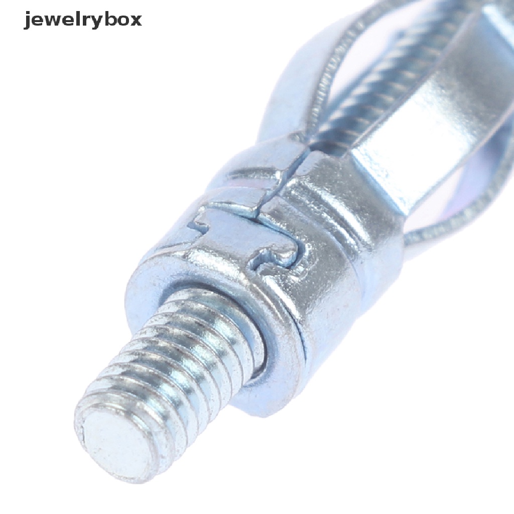 (jewelrybox) 10pcs / Set Plug Plasterboard / Drywall M4 Bahan Metal Desain Hollow Untuk Dinding