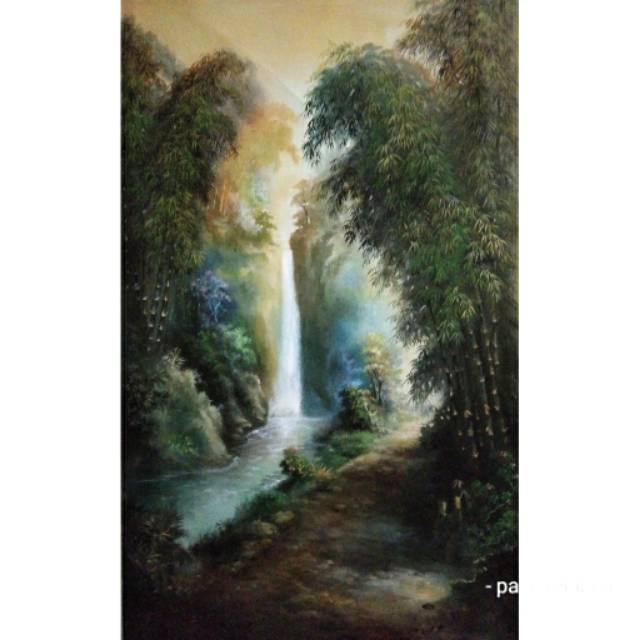Lukisan Pemandangan Hutan Bambu Ilham Gambar Lukisan Pemandangan Hutan Bambu Ilham Gambar