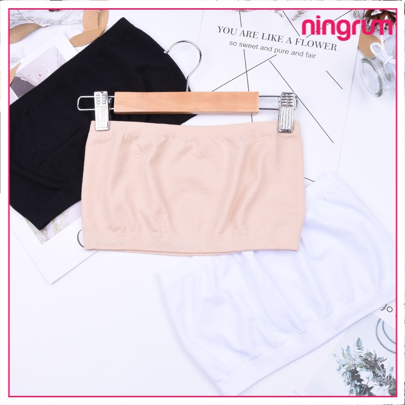 Ningrum Pakaian Dalam Bra Wanita BH Wanita Kemben Seamless Tanpa Tali Anti Slip Import Tanpa Busa - 2012