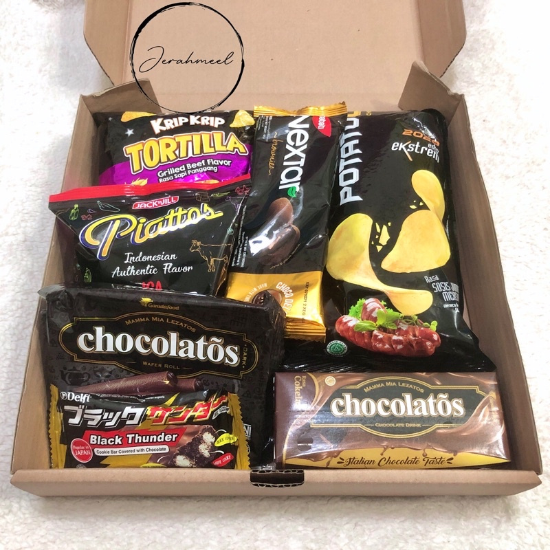 

Snack Box Hitam • Hampers Snack Black